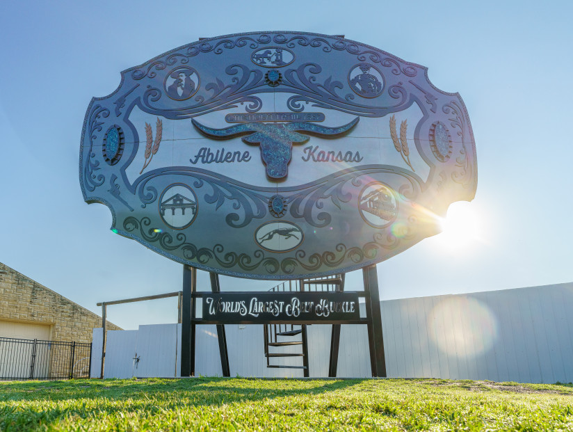 World's Largest Belt Buckle - Abilene, KS